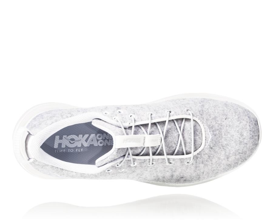 Hoka Australia One One Hupana Flow Wool - Womens Running Shoes Grey - XDHIN-3415